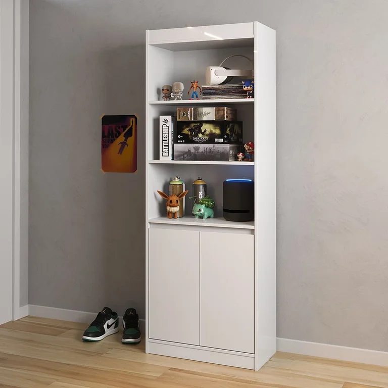 Multiuso Livreiro Patrimar Encanto 2 portas — Branco