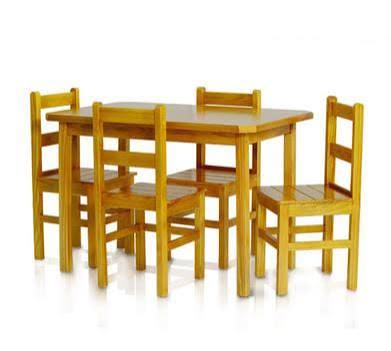 Conjunto de Mesa Bonafé 1,15 C/4 Cadeiras Baixas — Marfim
