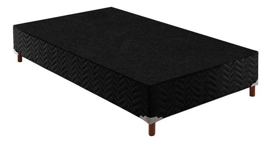 Cama de solteiro Paropas Base Box Simples 88x30 — Preto