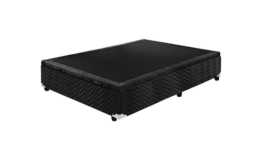 Cama de Casal Paropas Baú — Preto