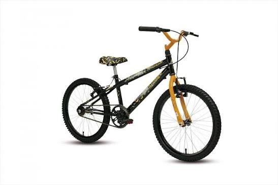 Bicicleta Stone Bike - Aro 20 Rock e Melody — Preta / Amarela