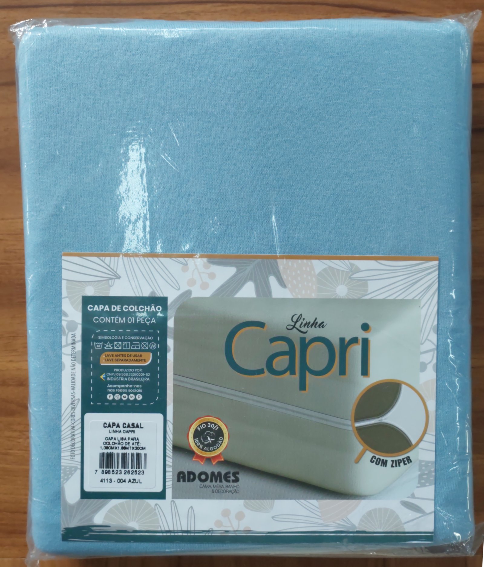 Capa de Colchão Adomes Capri Casal — Azul
