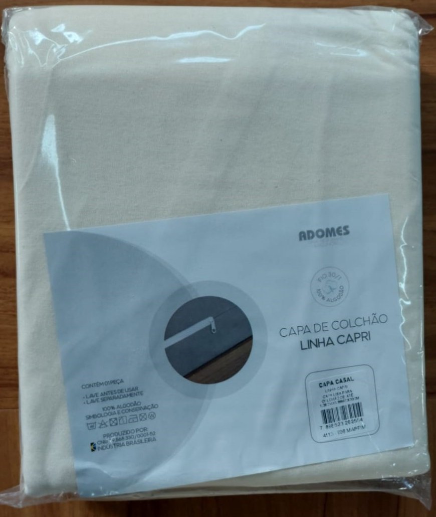 Capa de Colchão Adomes Capri Casal — Marfim