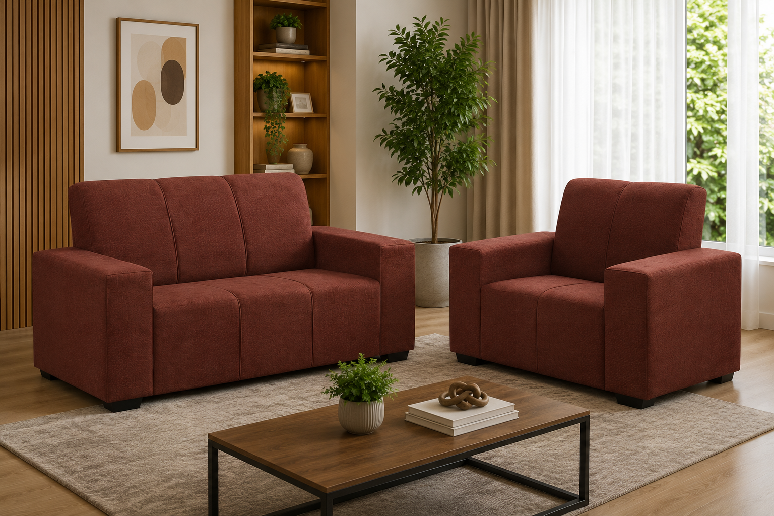 Conjunto de Sofá L&A Marrocos 2 e 3 Lugares — Suede