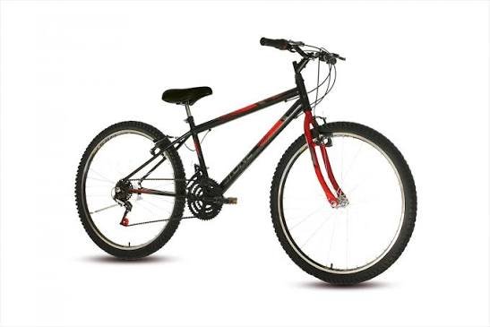 Bicicleta Stone Bike - Aro 26 Smart (21 marchas) — Preta / Vermelha