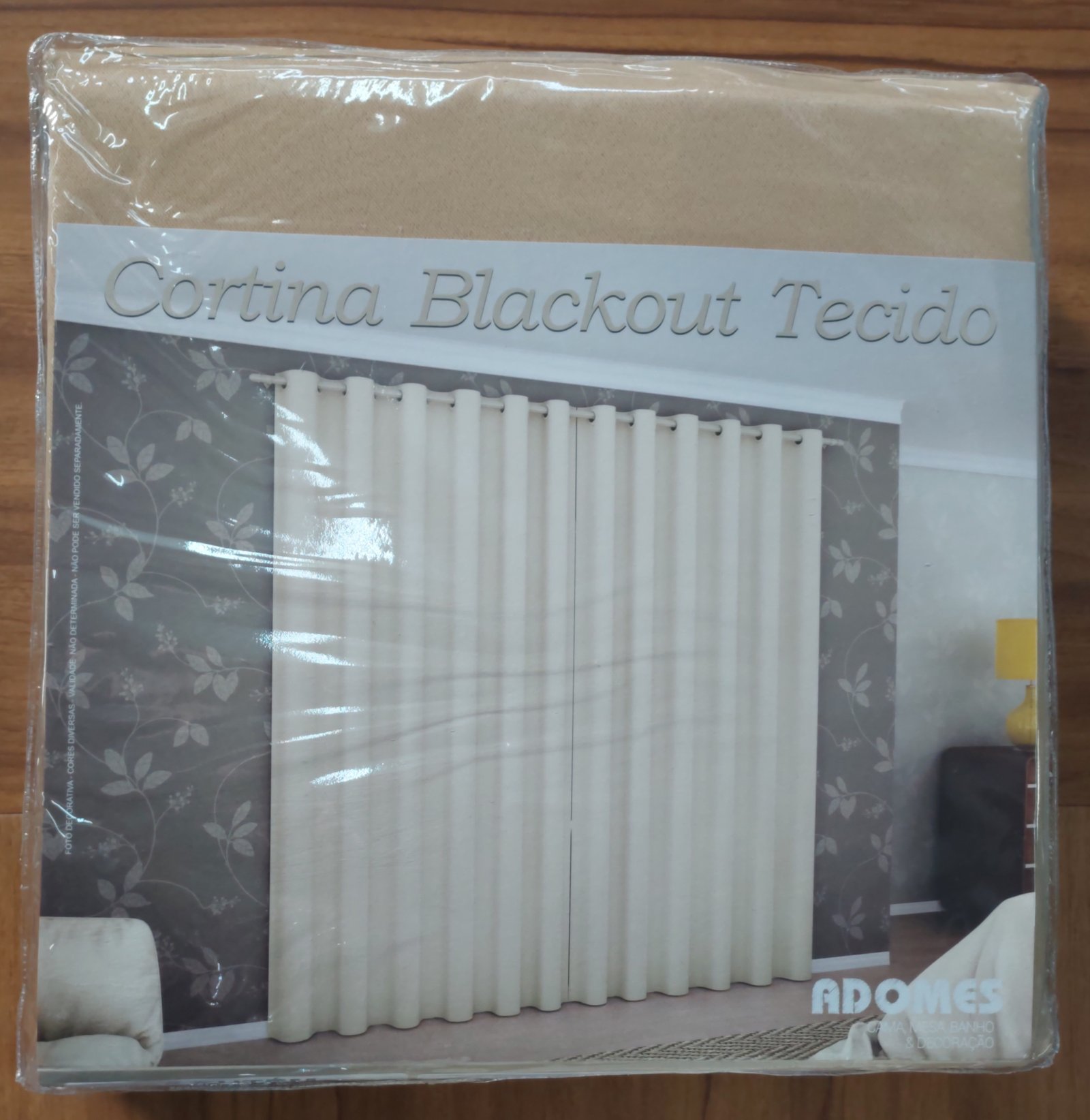 Cortina Adomes Corta Luz Tecido 1,80m x 2,00m — Caqui