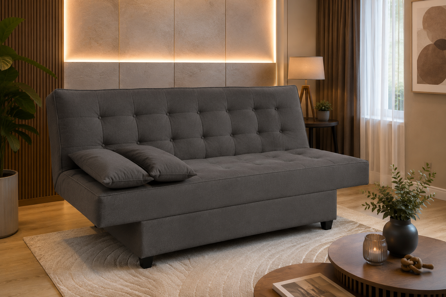 Sofá-Cama Articulado Quinestofados Meaípe — Veludo