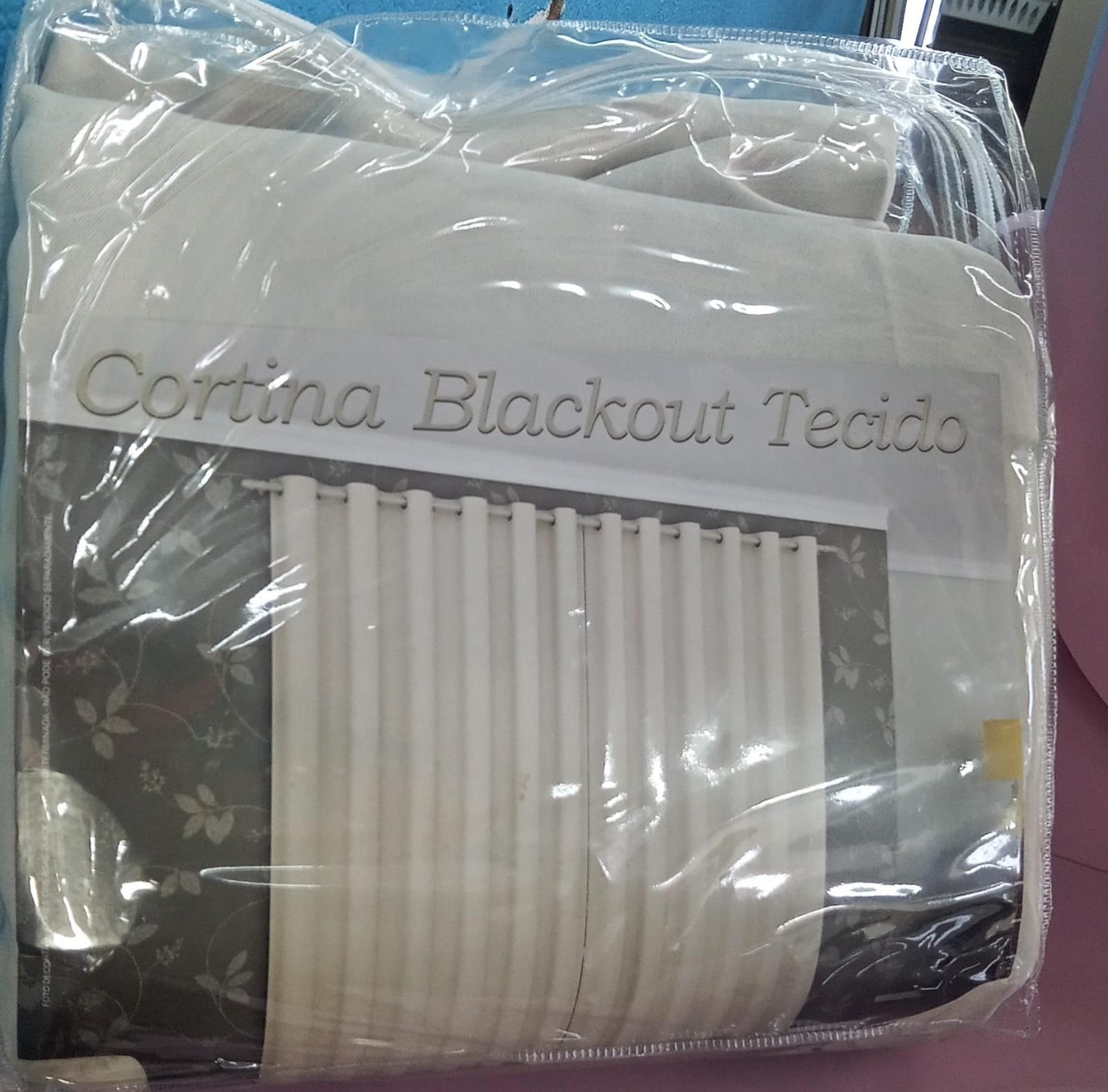 Cortina Adomes Corta Luz Tecido 2,30 x 2,00m — Bege