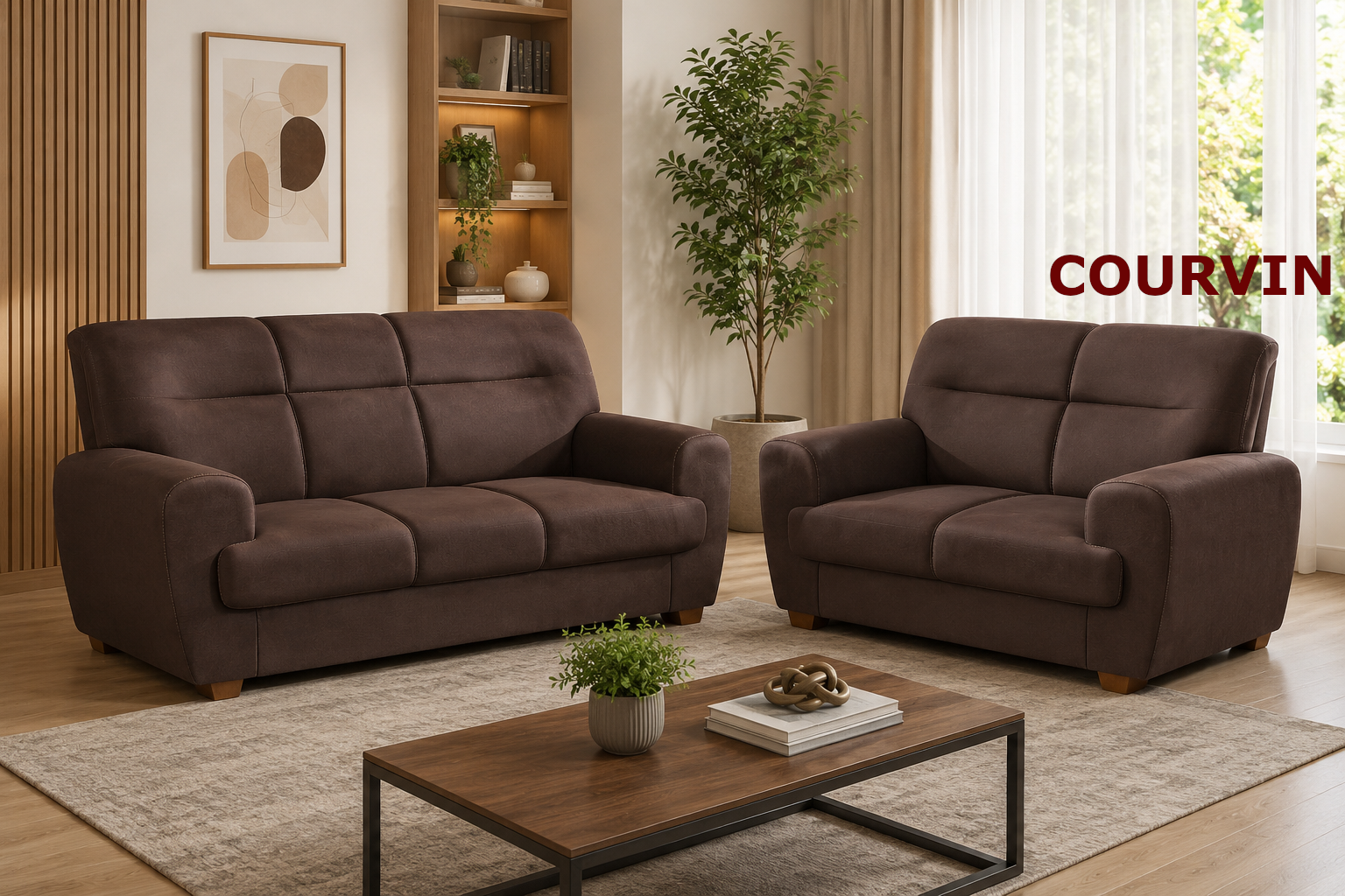 Conjunto de Sofá L&A Veneza 2 e 3 Lugares — Courvin