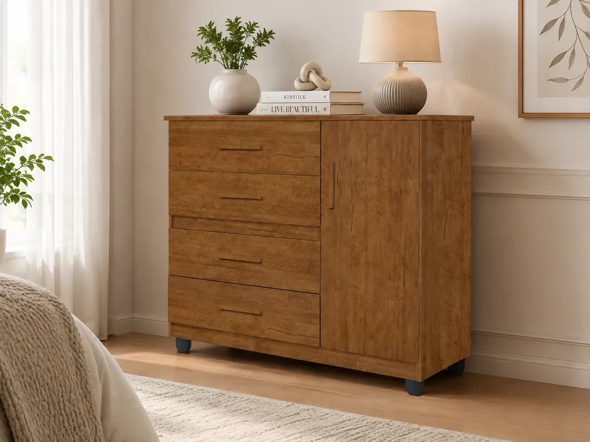 CÔMODA SÃO MIGUEL PRATA 4G — FREIJÓ WOOD