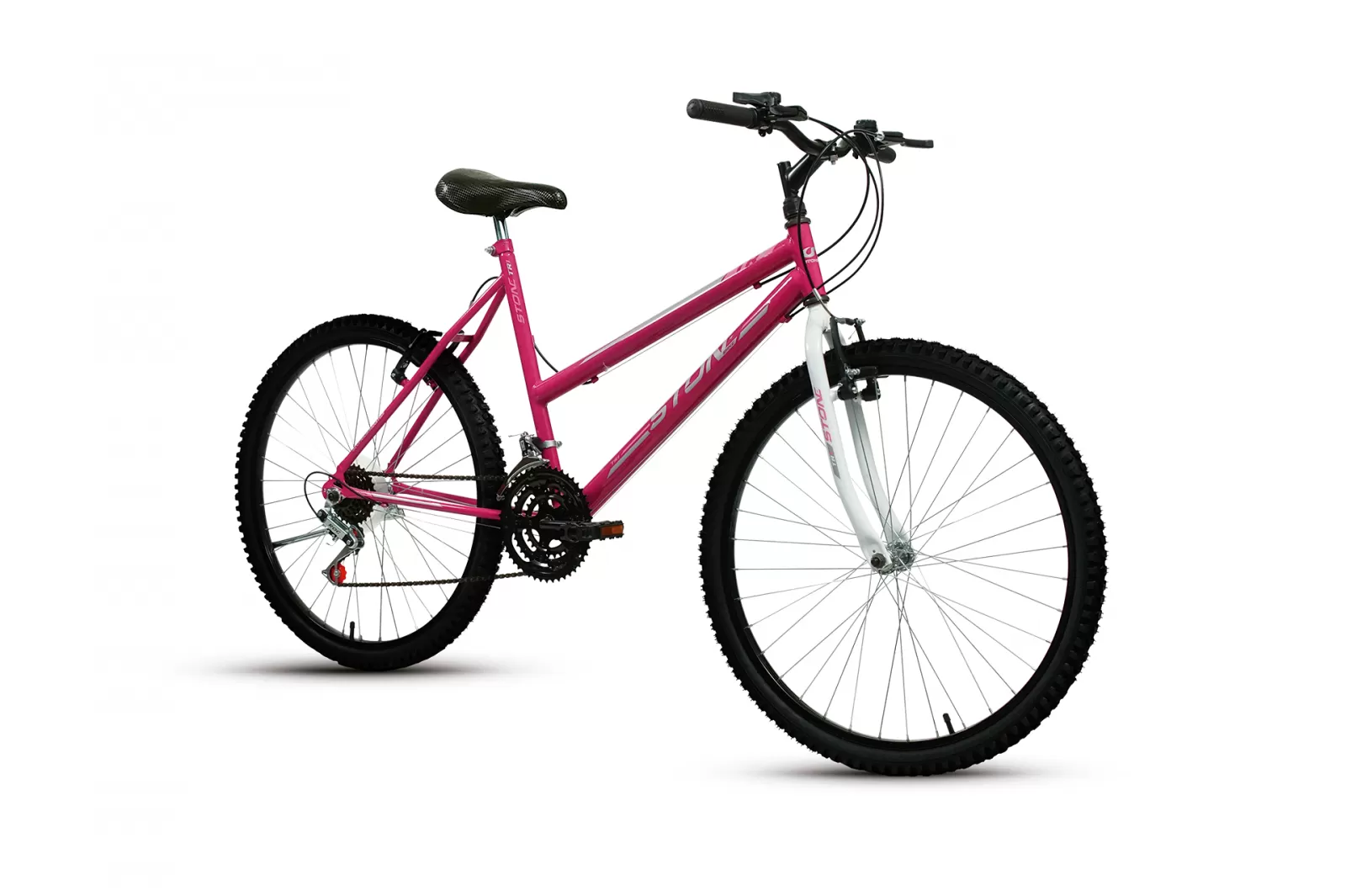 BICICLETA STONE BIKE - ARO 26 (18 MARCHAS) — ROSA (FEM.)